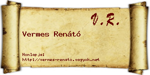 Vermes Renátó névjegykártya