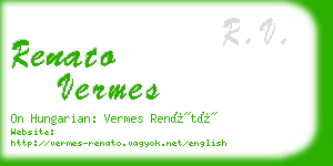 renato vermes business card